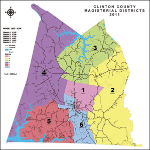 Clinton County News New boundary lines for magisterial districts approved